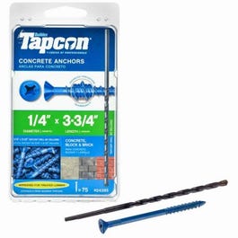 Concrete Anchors, Phillips Flat Head, 1/4 x 3-3/4-In., 75-Pk. Online Hot Sale
