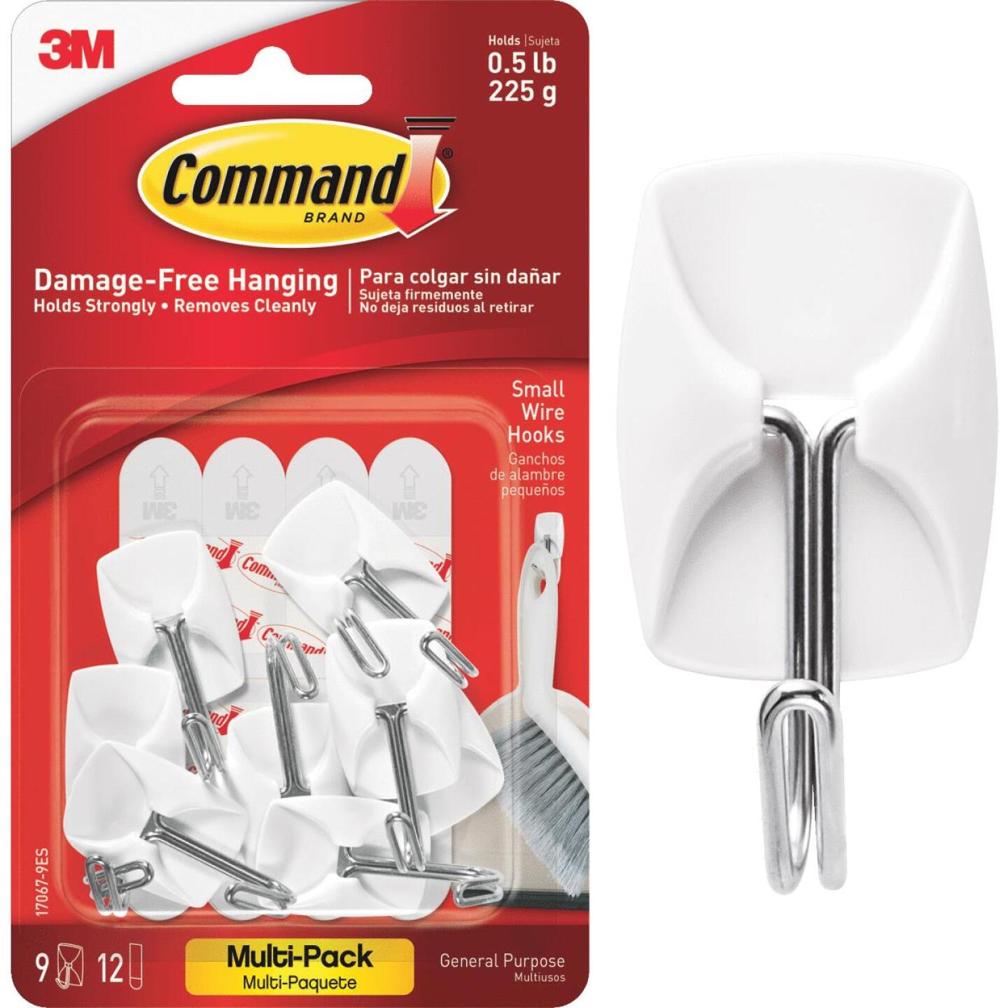 Command 3/4 In. x 1-5/8 In. Wire Adhesive Hook (9 Pack) Online Sale