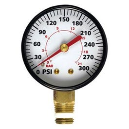 Compressor Gauge, 0-300 PSI, 1/4-In. MNPT Lower Mount Online