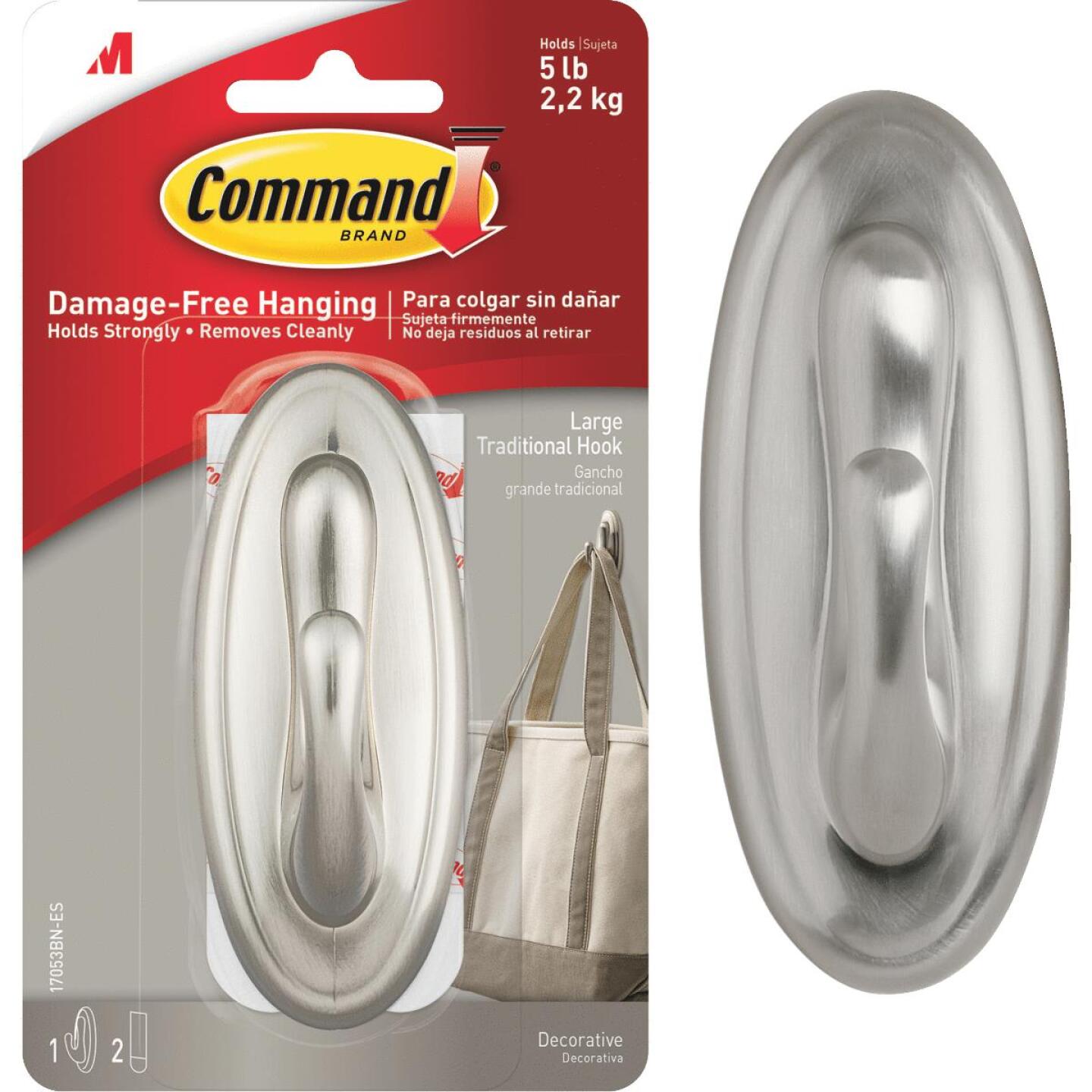 Command 1-5/8 In. x 4-1/8 In. Metallic Utility Adhesive Hook Discount