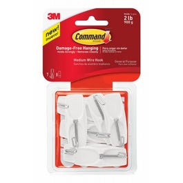 Command Toggle Hook, White, 7-Pk. Supply