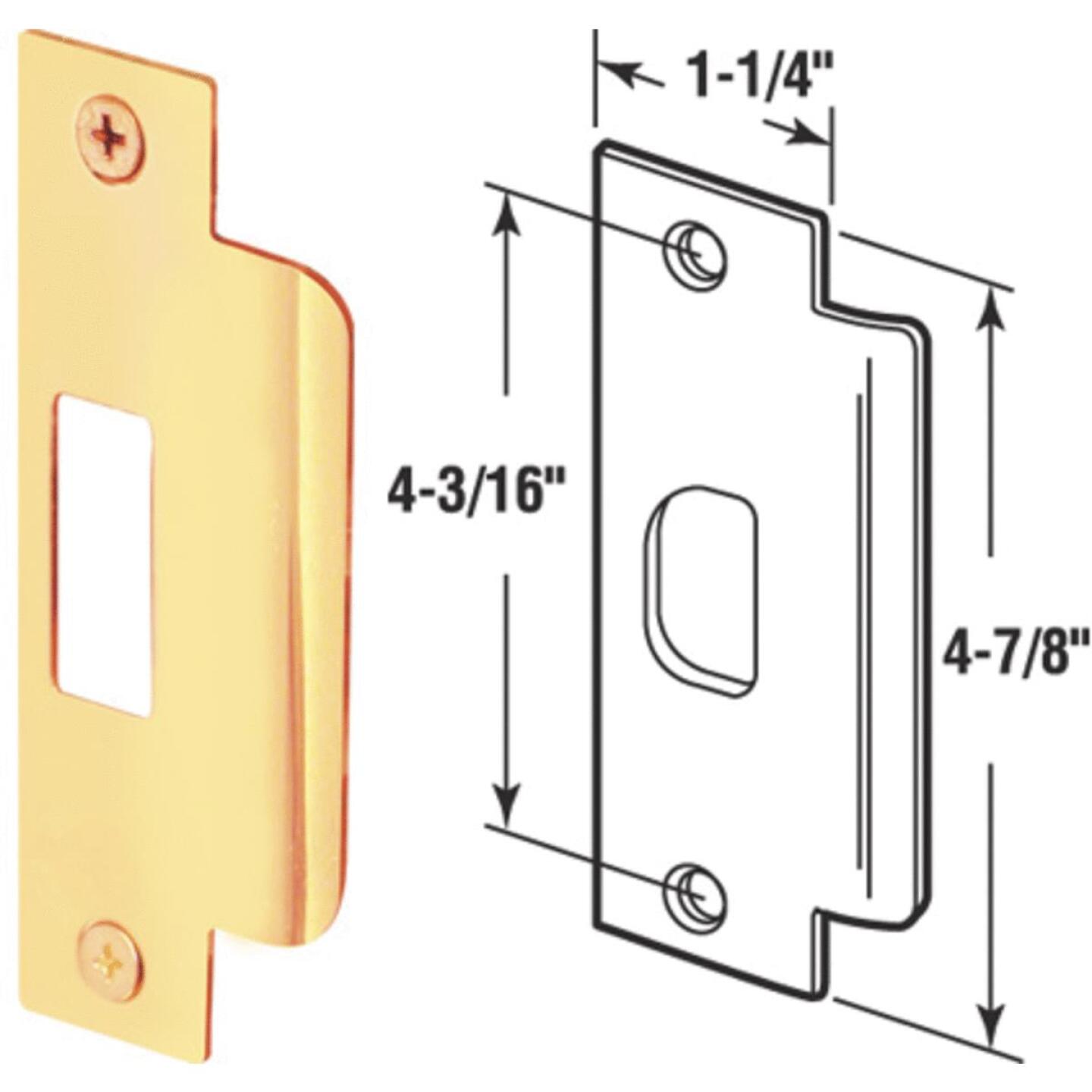 Defender Security Polished Brass 1-1/4 In. Lip Strike Plate on Sale