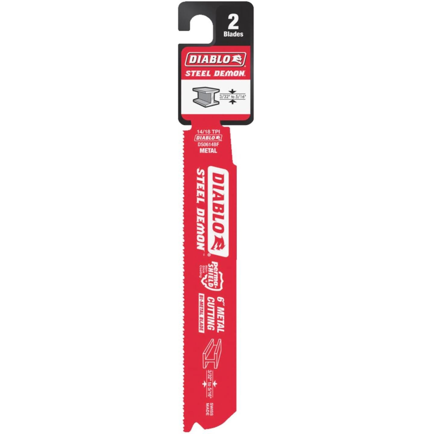 Diablo Steel Demon 6 In. 14/18 TPI Medium Metal Reciprocating Saw Blade (2-Pack) Online Sale