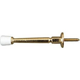 Doorstop, Wall-Mount, Rigid, Bright Brass, 3-In., 2-Pk. Online Sale