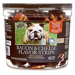 Dog Treats, Bacon Strips, 30-oz. Tub Online now