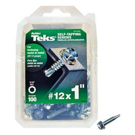 Drill Point Screws, Self-Tapping, Hex Washer Head, #12 x 1-In., 100-Pk. Hot on Sale