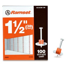 Drive Pin With Washer, .300 x 1.5-In., 100-Pk. Supply