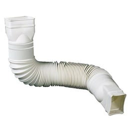 Downspout Extension, Flexible White Poly, Extends 24 – 55-In. Online Sale