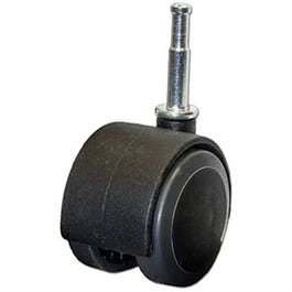 Dual Wheel Caster, Black With Gray Tread, Wood Stem, 2-In., 2-Pk. Online Hot Sale