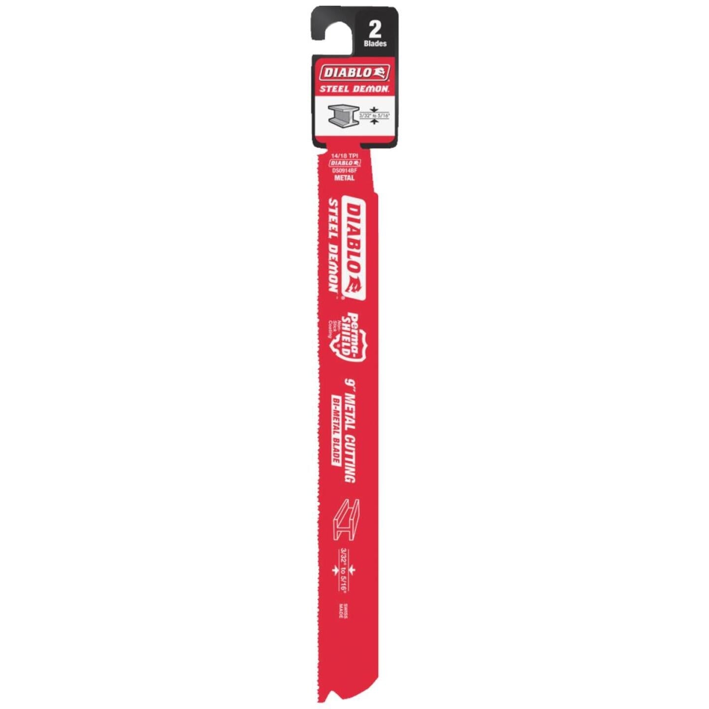 Diablo Steel Demon 9 In. 14/18 TPI Medium Metal Reciprocating Saw Blade (2-Pack) on Sale