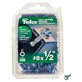 Drill Point Screws, Self-Tapping, Hex Washer Head, #8 x 1/2-In., 280-Pk. Supply