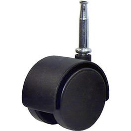 Dual Wheel Caster, Black With Wood Stem, 2-In., 2-Pk. Online Sale