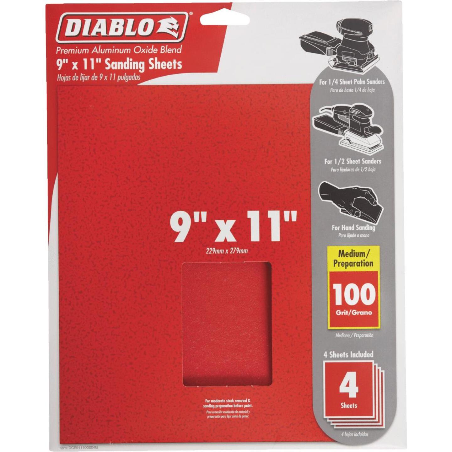 Diablo 9 In. x 11 In. 100 Grit Medium Sandpaper (4-Pack) Fashion