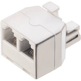 Duplex Modular Jack, White Fashion