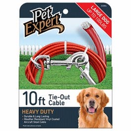Dog Tie Out, Heavy Weight Steel Aircraft Cable, 10-Ft. Online Sale