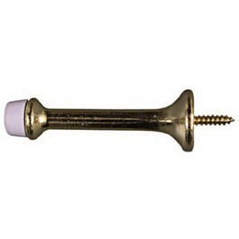 Doorstop, Wall-Mount, Rigid, Heavy-Duty, Bright Brass, 3-In., 2-Pk. Online