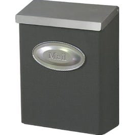 Designer Series Wall Mailbox With Lock, Bronze Galvanized Steel With Nickel Lid, Medium, 12.5 x 9.5 x 4-In. Hot on Sale