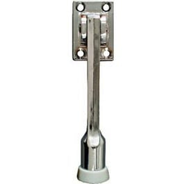 Doorstop, Wall-Mount, Kick-Down, Chrome, 5-In. Hot on Sale