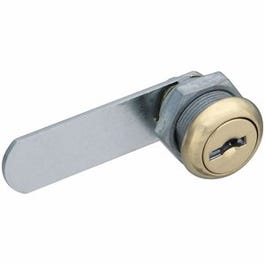Door/Drawer Utility Lock, Keyed Alike, Brass, 1/4-In. Supply