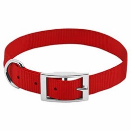 Dog Collar, Adjustable, Red Nylon, 1 x 19 to 22-In. Online