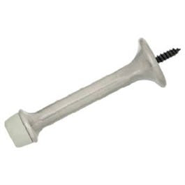 Doorstop, Wall-Mount, Rigid, Heavy-Duty, Satin Nickel, 3-In. Fashion