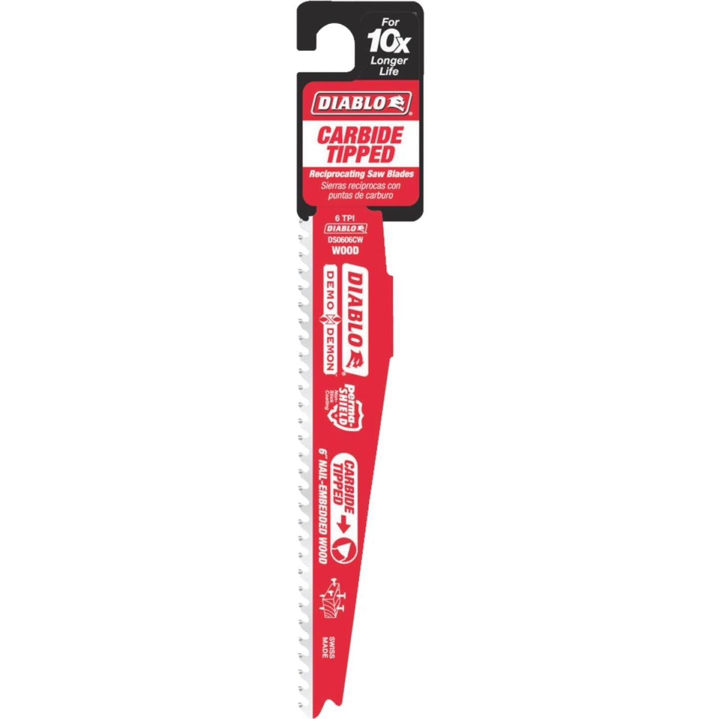 Diablo Demo Demon 6 In. 6 TPI Carbide Wood w/Nails Reciprocating Saw Blade Sale