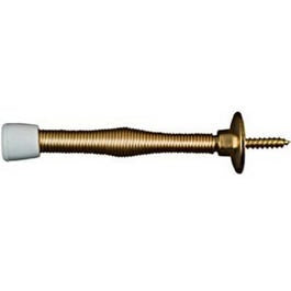 Doorstop, Wall-Mount, Spring, Bright Brass, 3-In., 2-Pk. Online
