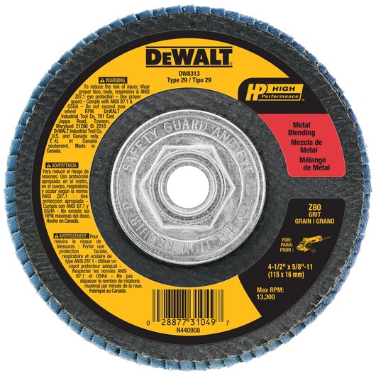 Dewalt HP Flap Discs Type 29, 4-1/2-Inch by 5/8-Inch-11 80 Grit on Sale
