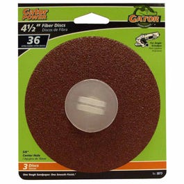 Fiber Discs, Aluminum Oxide, 36-Grit, 4.5 x 7/8-In., 3-Pk. Sale