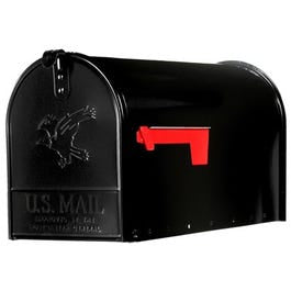 Elite Post Mailbox, Black Galvanized, Large, 10.87 x 8.5 x 20.25-In. Discount