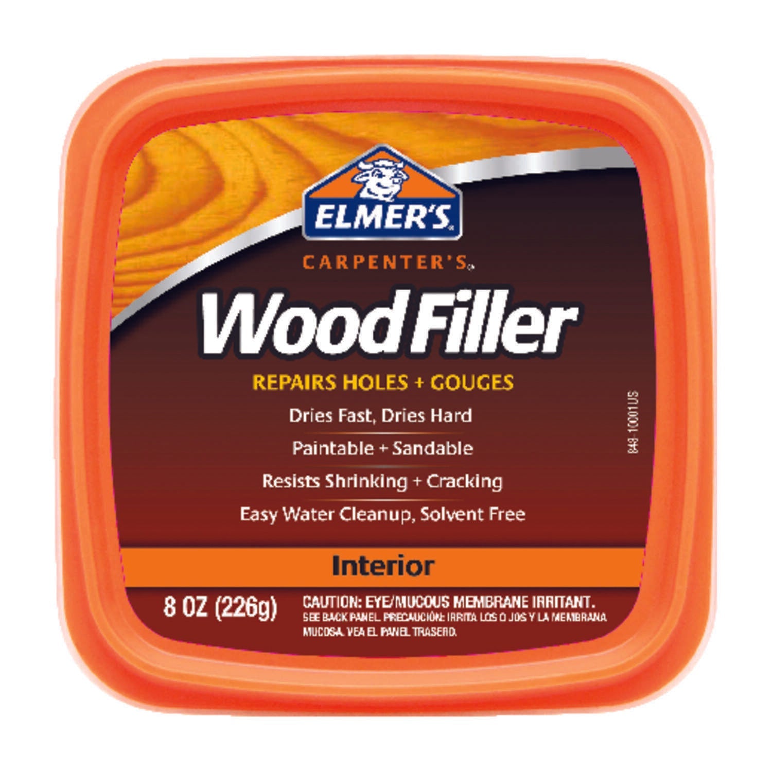 Elmer’s E848D12 Interior/Exterior Wood Filler, 1/2 pint Supply