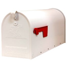 Elite Post Mailbox, White Galvanized, 8.75 x 6.75 x 19-In. Fashion