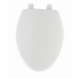 Elongated Plastic Toilet Seat, Whisper-Close(TM) Hinge, STA-TITE(TM), White Discount