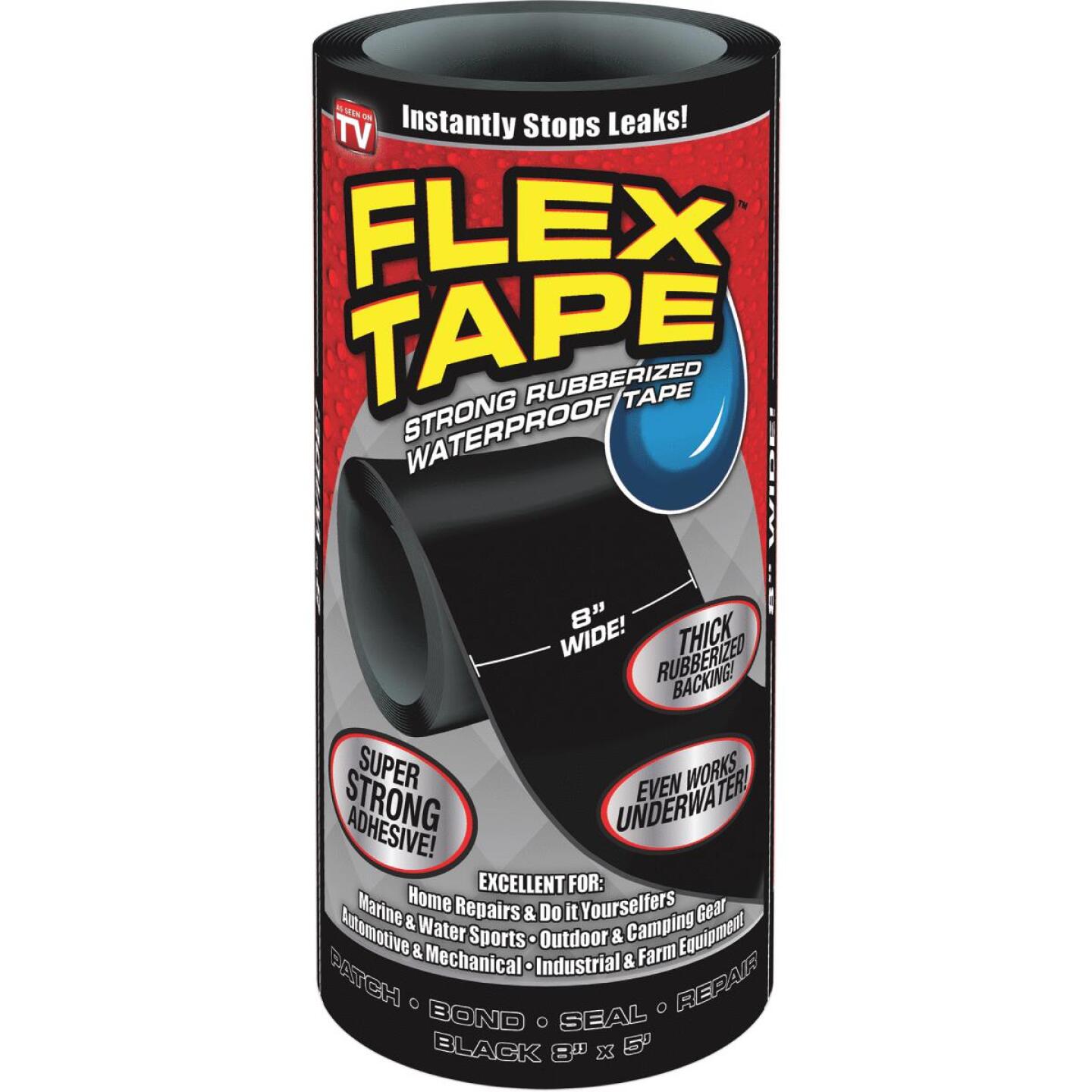 Flex Tape 8 In. x 5 Ft. Repair Tape, Black Online