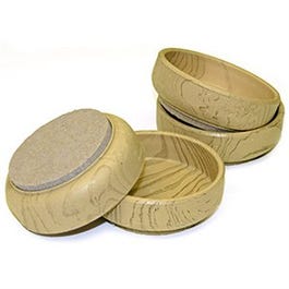 Furniture Cups, Wood Grain, Felt Base, 2-3/8-In. ID, 4-Pk. Online Sale