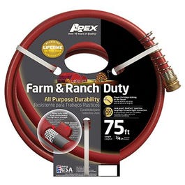 Garden Hose, Farm & Ranch Duty, 450 PSI, Dark Red, 3/4-In. x 75-Ft. Online now
