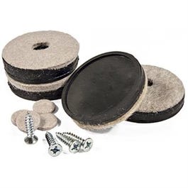 Furniture Glides, Felt, Round, Screw-On, 1.5-In., 4-Pk. Discount