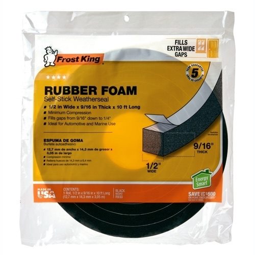 Frost King Rubber Foam Weatherseal Supply