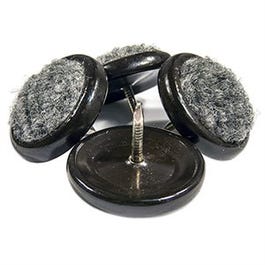 Furniture Glides, Nail-On, Gray Carpet Base, 1.25-In., 4-Pk. Online Hot Sale