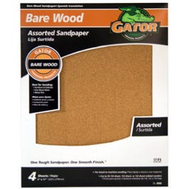 Garnet Sandpaper Assortment, 9 x 11-In., 4-Pk. Online Sale