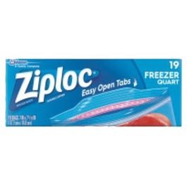 Freezer Bags, Gripper Zipper, 1-Qt., 19-Ct. Sale