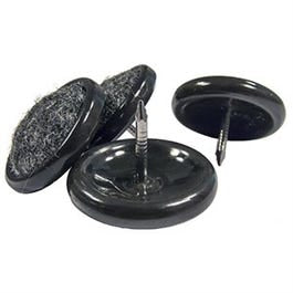 Furniture Glides, Nail-On, Gray Carpet Base, 1-In., 4-Pk. Sale