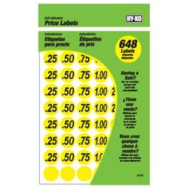 Garage Sale Price Stickers, Yellow, .75-In., 648-Pc. Online Sale
