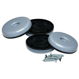 Furniture Sliders With Screws, Gray Blue, Round, 1.5-In., 4-Pk. on Sale