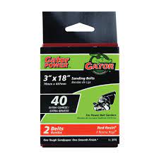 Gator Aluminum Oxide sanding belts  3 x 18 40 Grit Sale