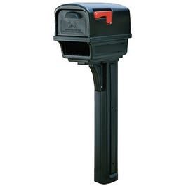 Gentry Mailbox & Newspaper Holder, Black Plastic, 50 x 11.5 x 21.7-In. Online now