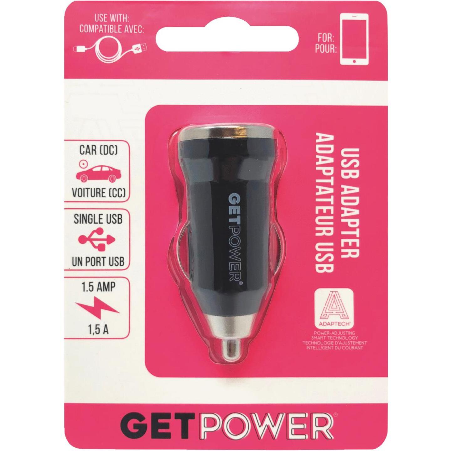 GetPower 1.5A Black USB to DC Car Adapter Online now