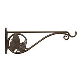 Hanging Plant Bracket, Butterfly, Brown Aluminum, 15-In. Fashion
