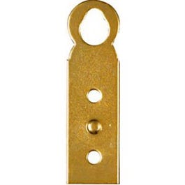 Hanger Plate, Bright Brass, 9/16 x 2-In., 4-Pk. Supply