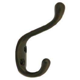 Hat & Coat Hook, Heavy-Duty, Oil-Rubbed Bronze, Holds 75-Lbs. Sale